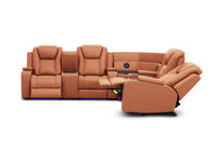 SENTINAL MK2 LEATHER - 4 Piece Corner with LHF Console SENTINAL MK2 LEATHER
