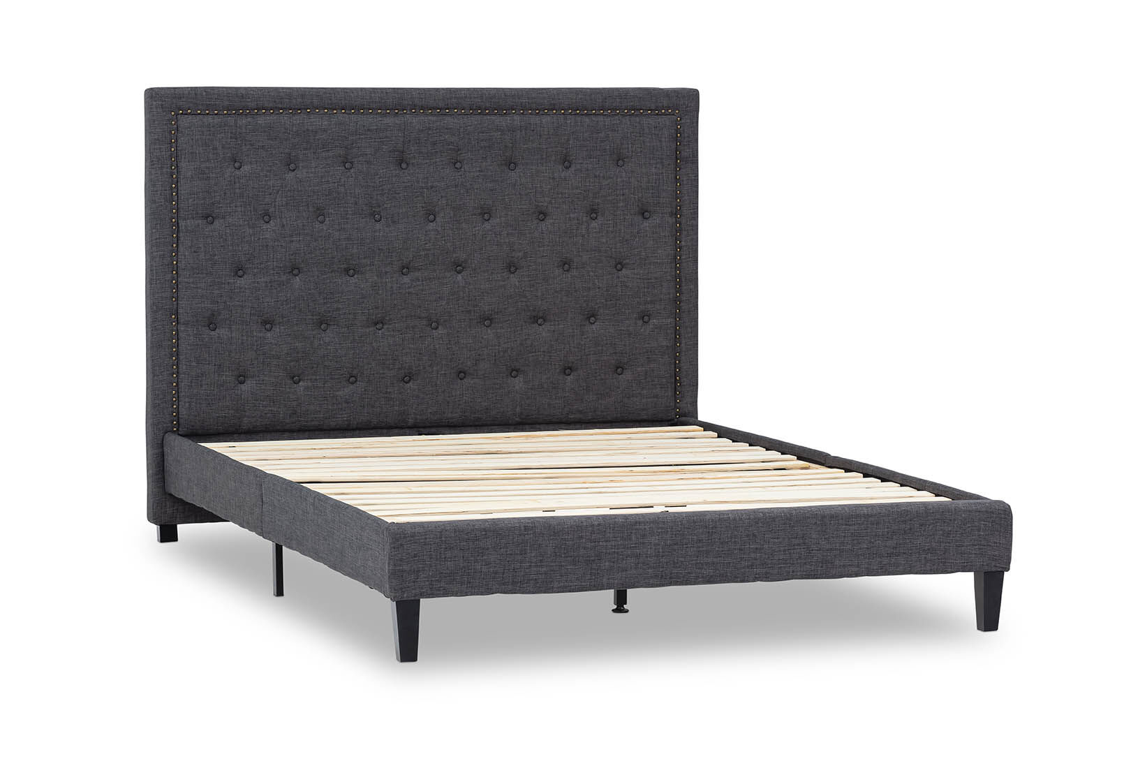 ARNOLD - Dark Grey Queen Bed ARNOLD