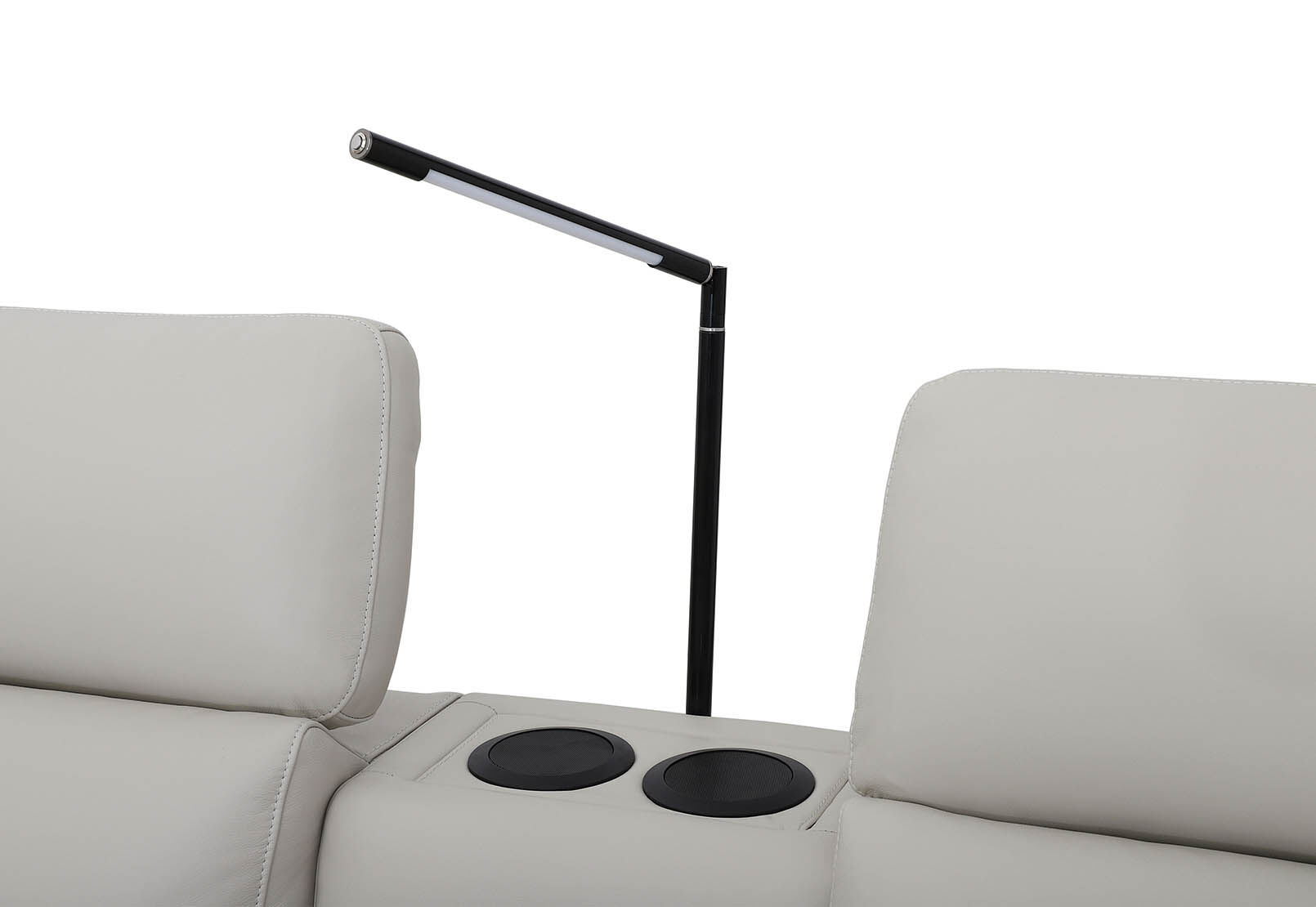 CASSIUS MK2 LEATHER - 2 Seater with Console and 2 Inbuilt Electric Recliners CASSIUS MK2 LEATHER