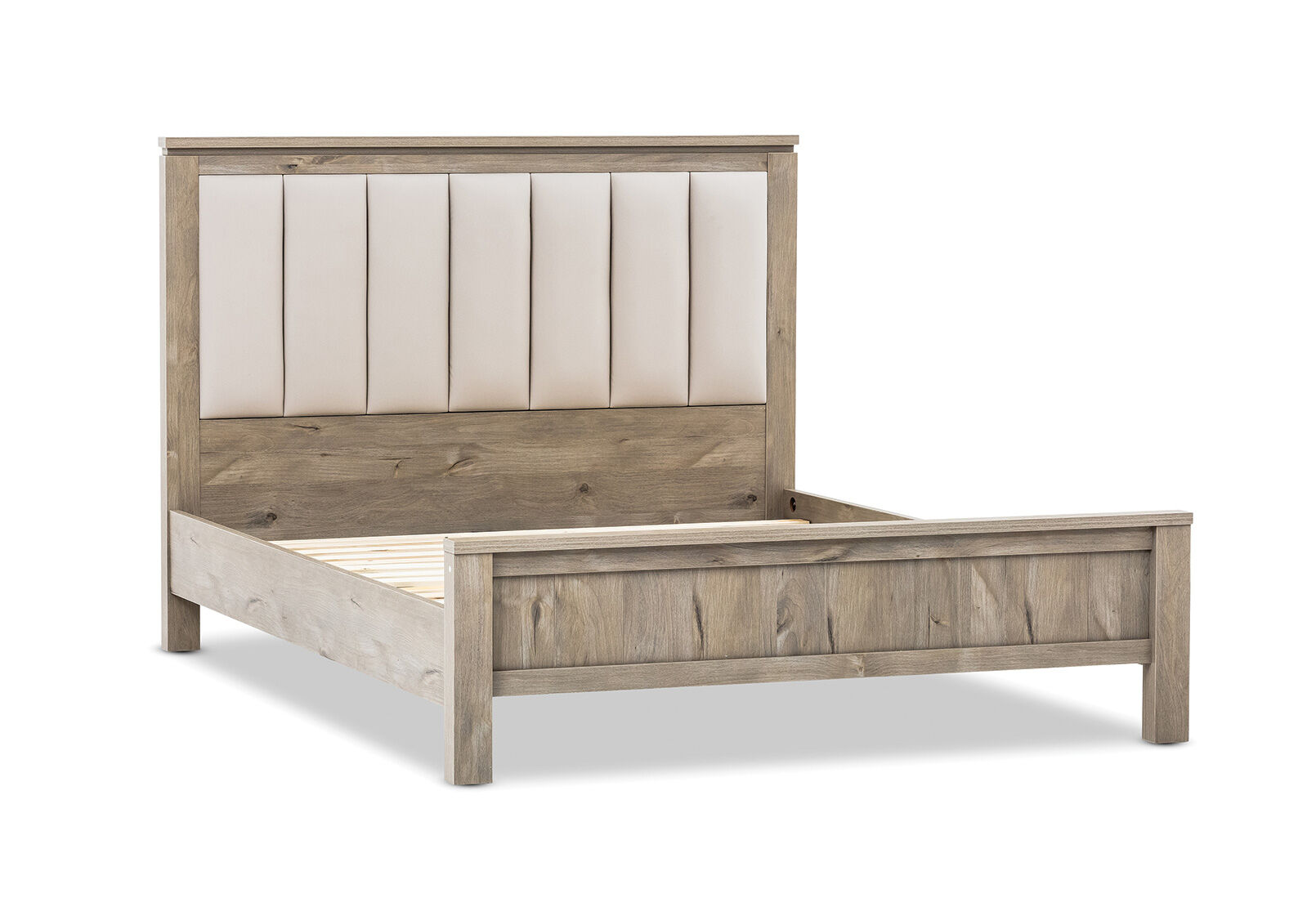WHITE WASH BRYNBURG Queen Bed Amart Furniture