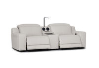 VANTRO LEATHER - 2 Seater Sofa with 2 Inbuilt Electric Recliners and Speaker Console VANTRO LEATHER