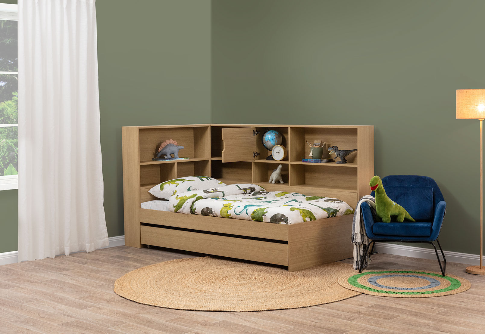 ZAYDEN - Single Bed with Trundle ZAYDEN