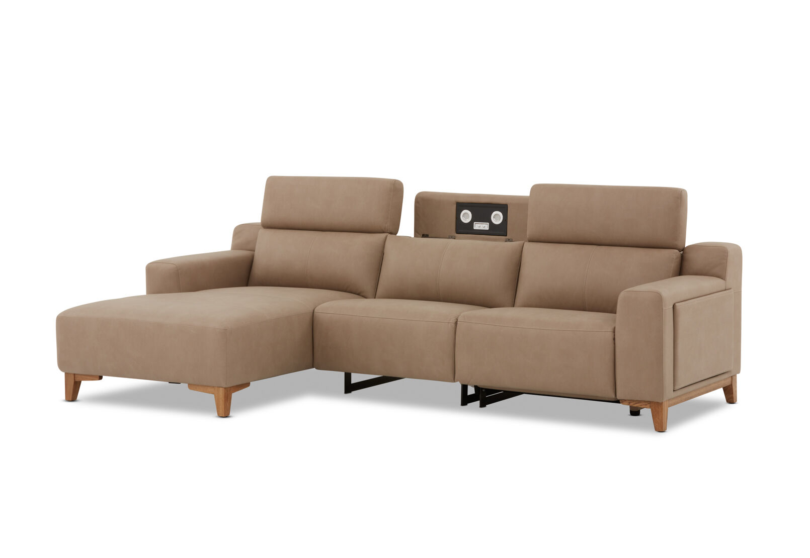 GAGE FABRIC - 3 Seater Sofa with Electric Recliner & LHF Chaise GAGE FABRIC