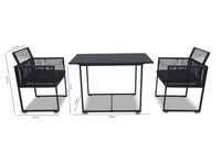 JANIERO - 3 Piece Outdoor Setting JANIERO