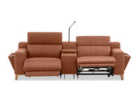 GAGE FABRIC - 2 Seater with Electric Recliners & Console GAGE FABRIC