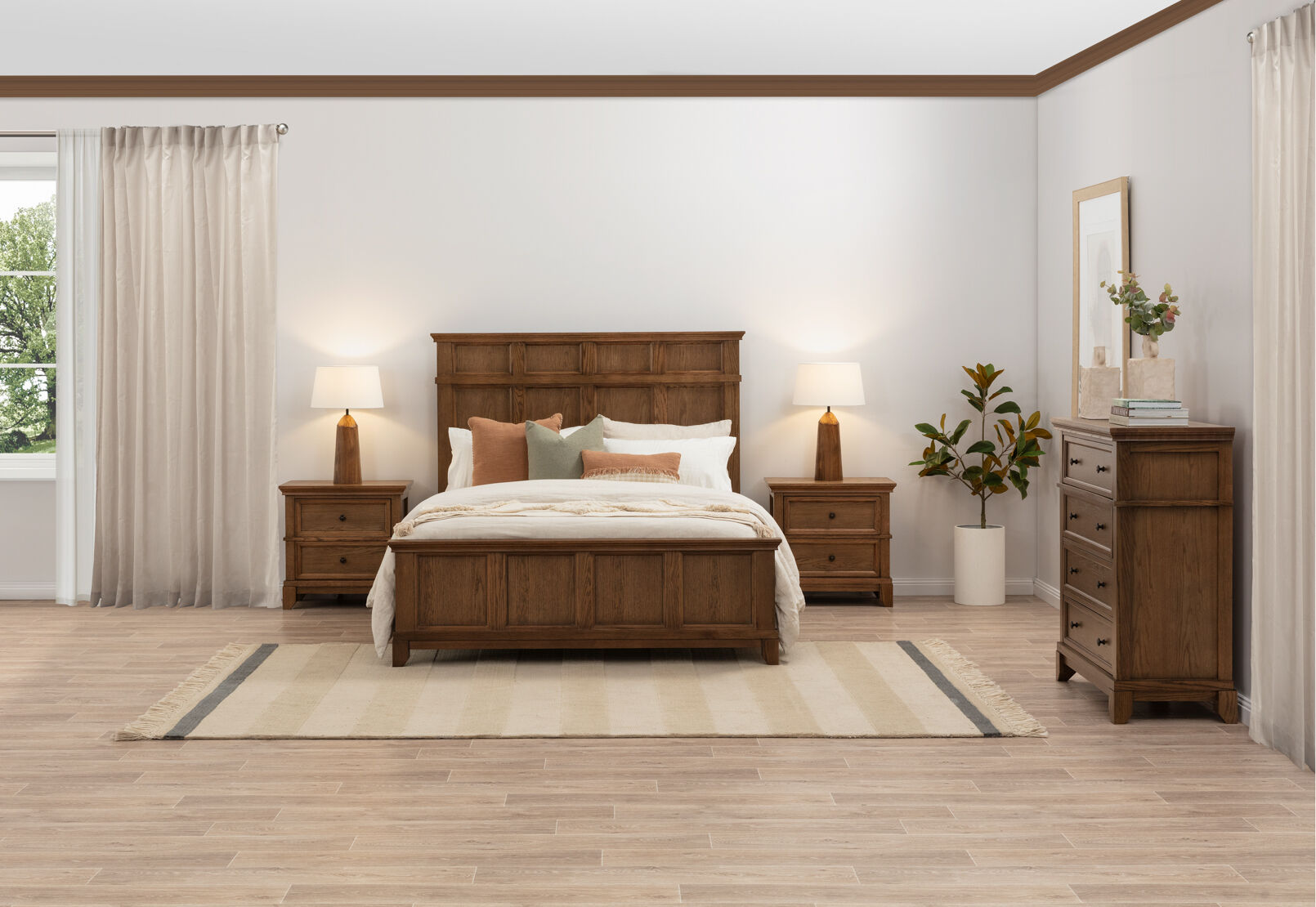 ELARA - 4 Piece Queen Bed Tall Chest Suite ELARA