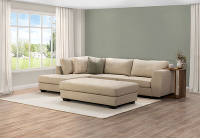 HAYWOOD - LHF Corner Lounge with Ottoman