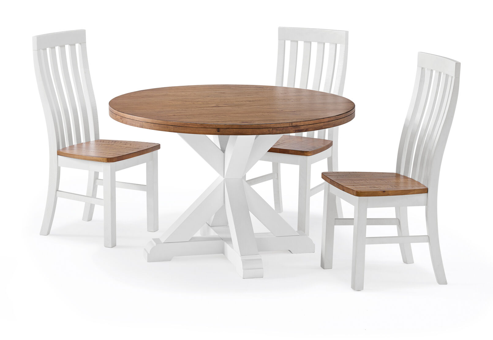 CHARLSBOURG - 5 Piece 1200 Round Dining Suite CHARLSBOURG