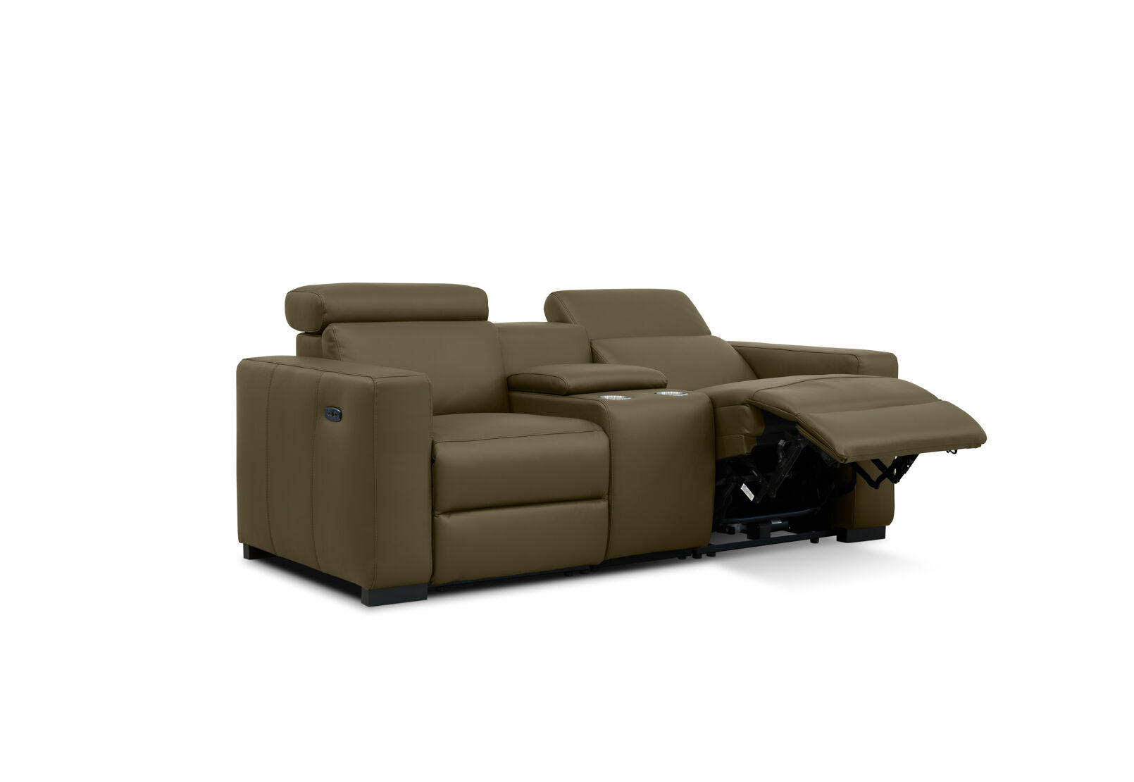 DAMIAN LEATHER - 2 Seater Sofa with 2 inbuilt Electric Recliners DAMIAN LEATHER