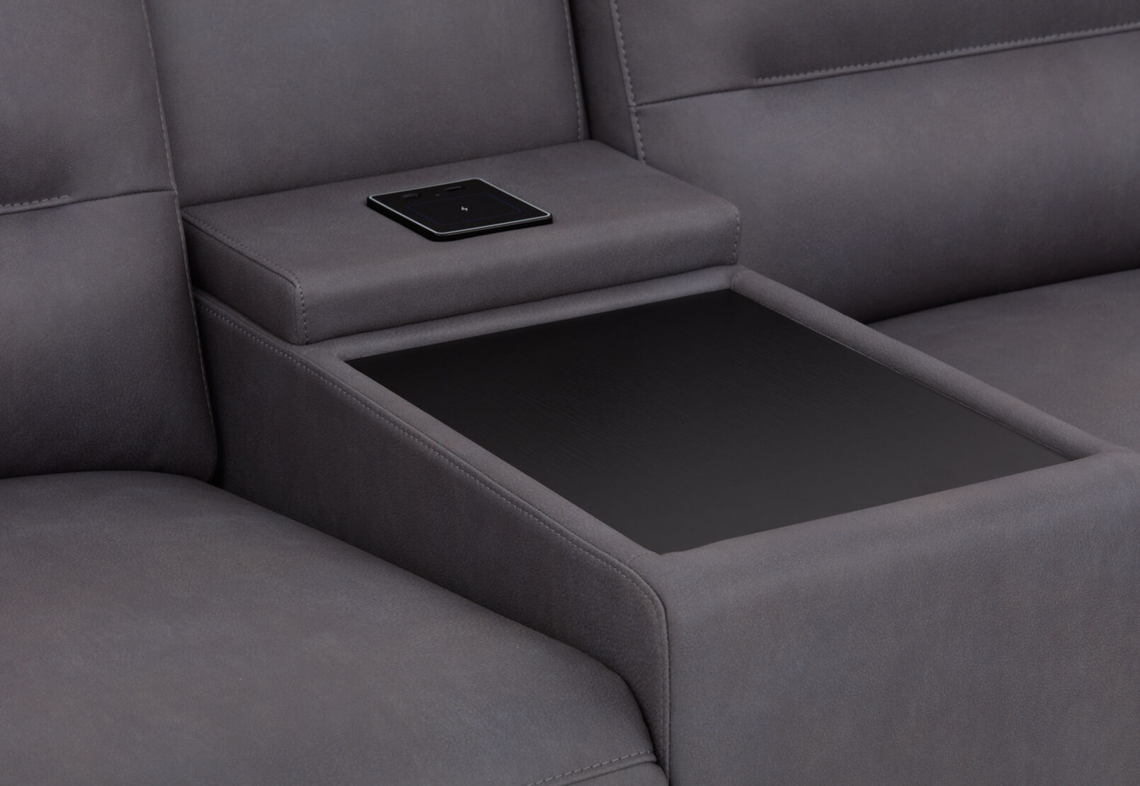 JEFFRIES FABRIC - Corner Lounge with Inbuilt Electric Recliner and RHF Chaise JEFFRIES FABRIC