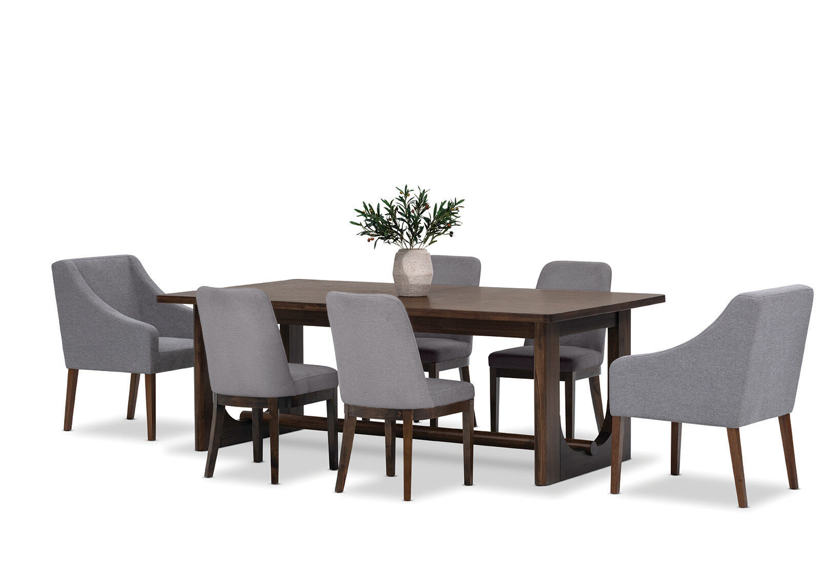 NICCOLO - 7 Piece Extension Dining Suite with 2 Volante and 4 Santino Dining Chairs. NICCOLO