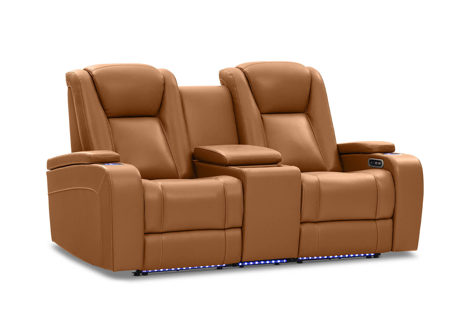 SENTINAL MK2 LEATHER - 2 Seater with 2 Electric Recliners and Console SENTINAL MK2 LEATHER