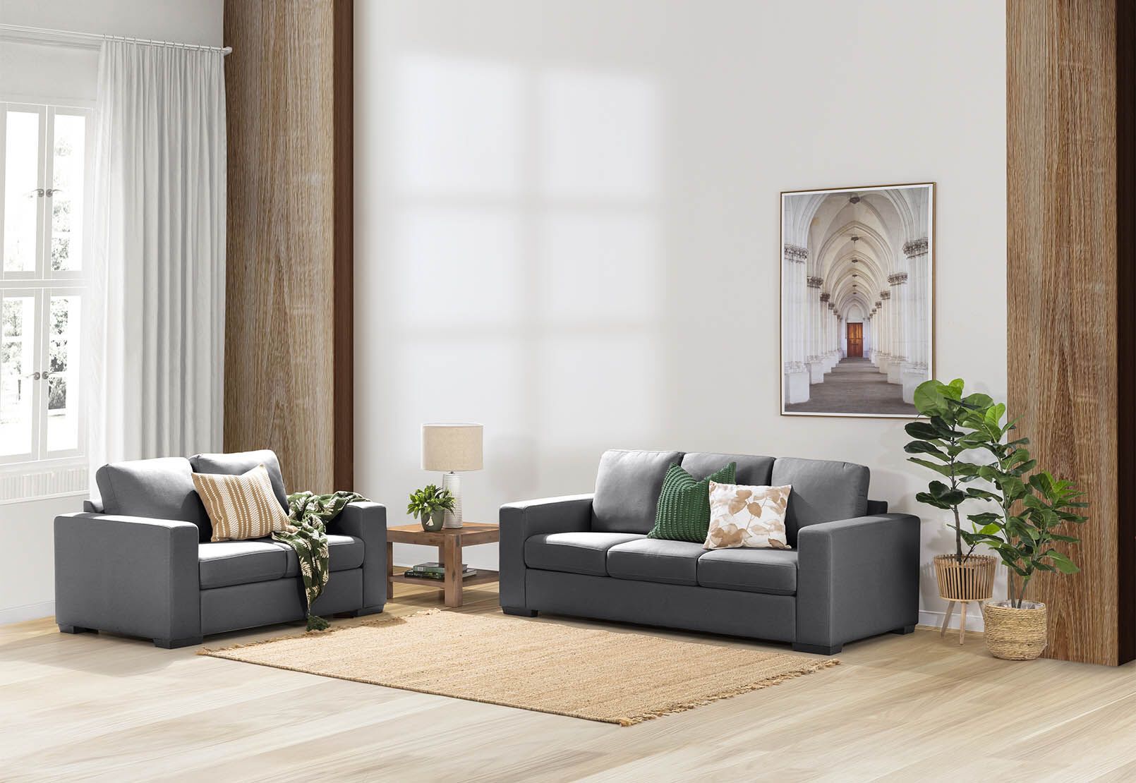 KIRBY - Fabric 3 Seat Sofa KIRBY