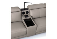 VANTRO LEATHER - 2 Seater Sofa with 2 Inbuilt Electric Recliners and Speaker Console VANTRO LEATHER