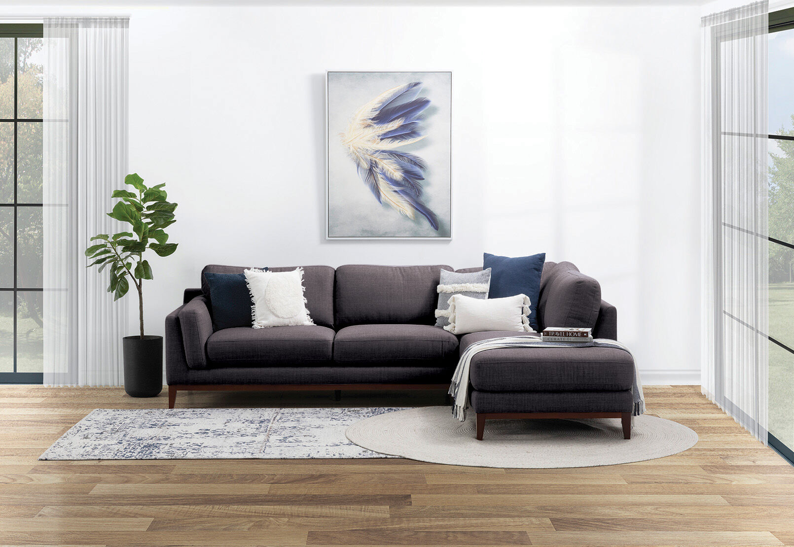 LAURIE - Corner RHF Chaise LAURIE