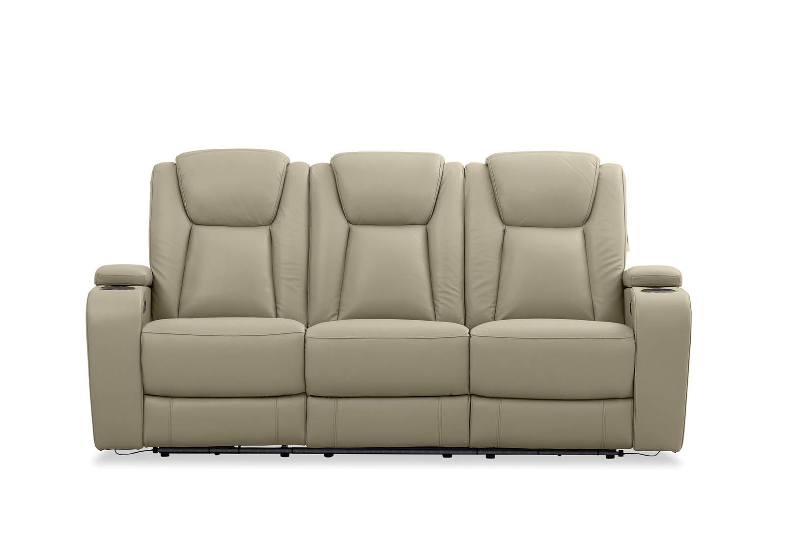 VULCAN - Leather 3 Seat Sofa with 2 Inbuilt Electric Recliners VULCAN