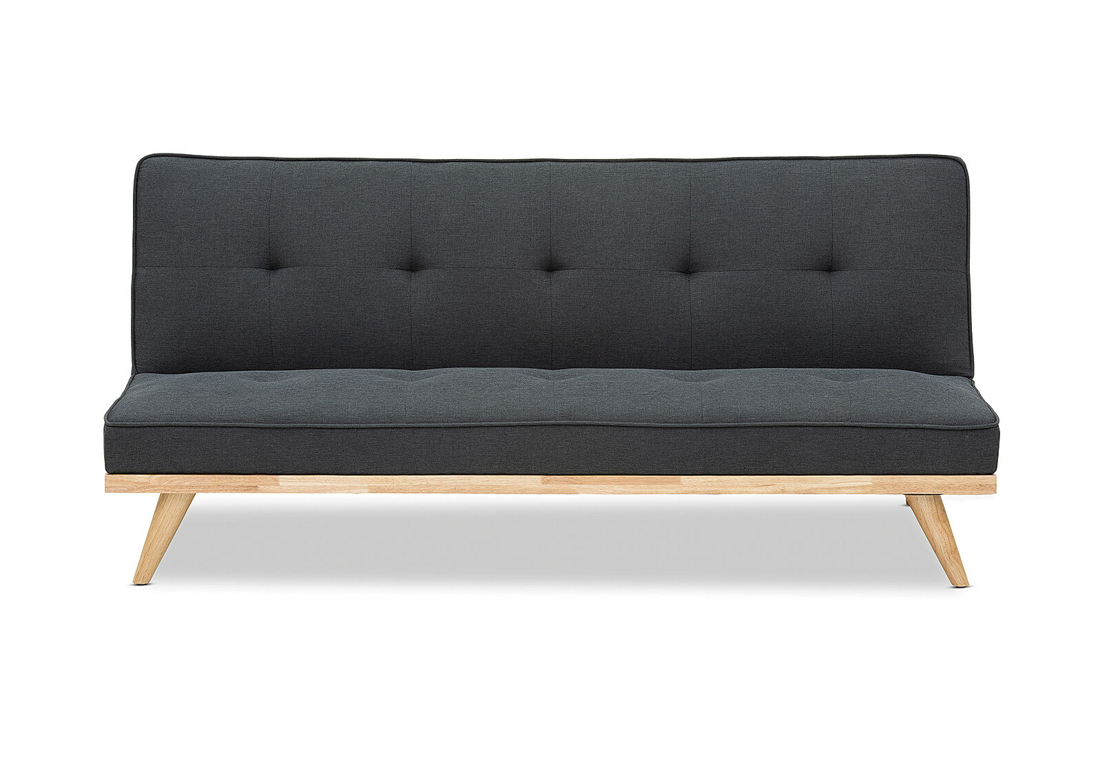 GREY RIZZO Fabric Timber Base Click Clack Sofa Bed