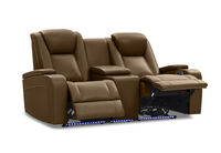 SENTINAL MK2 LEATHER - 2 Seater with 2 Electric Recliners and Console SENTINAL MK2 LEATHER