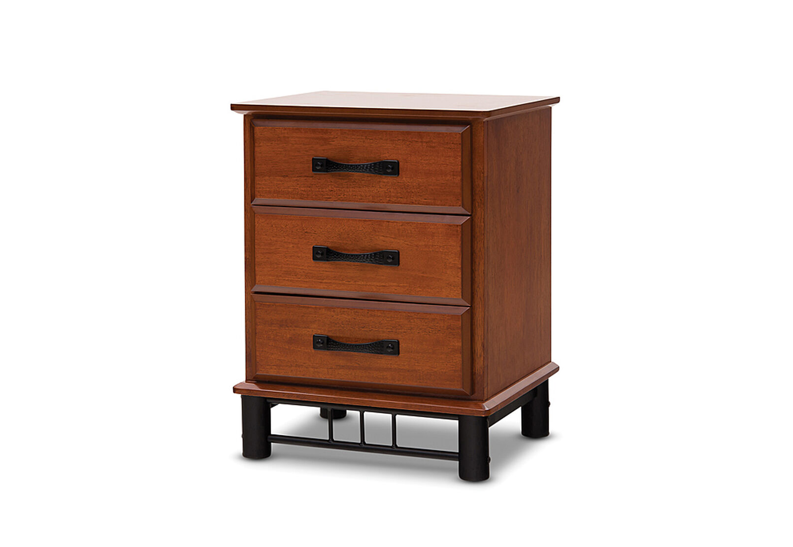 ANTIQUE OAK KIRSTY 3 Drawer Bedside Amart Furniture