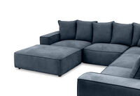 TILLEY FABRIC - Corner Lounge with Ottoman ( Fabric) TILLEY FABRIC