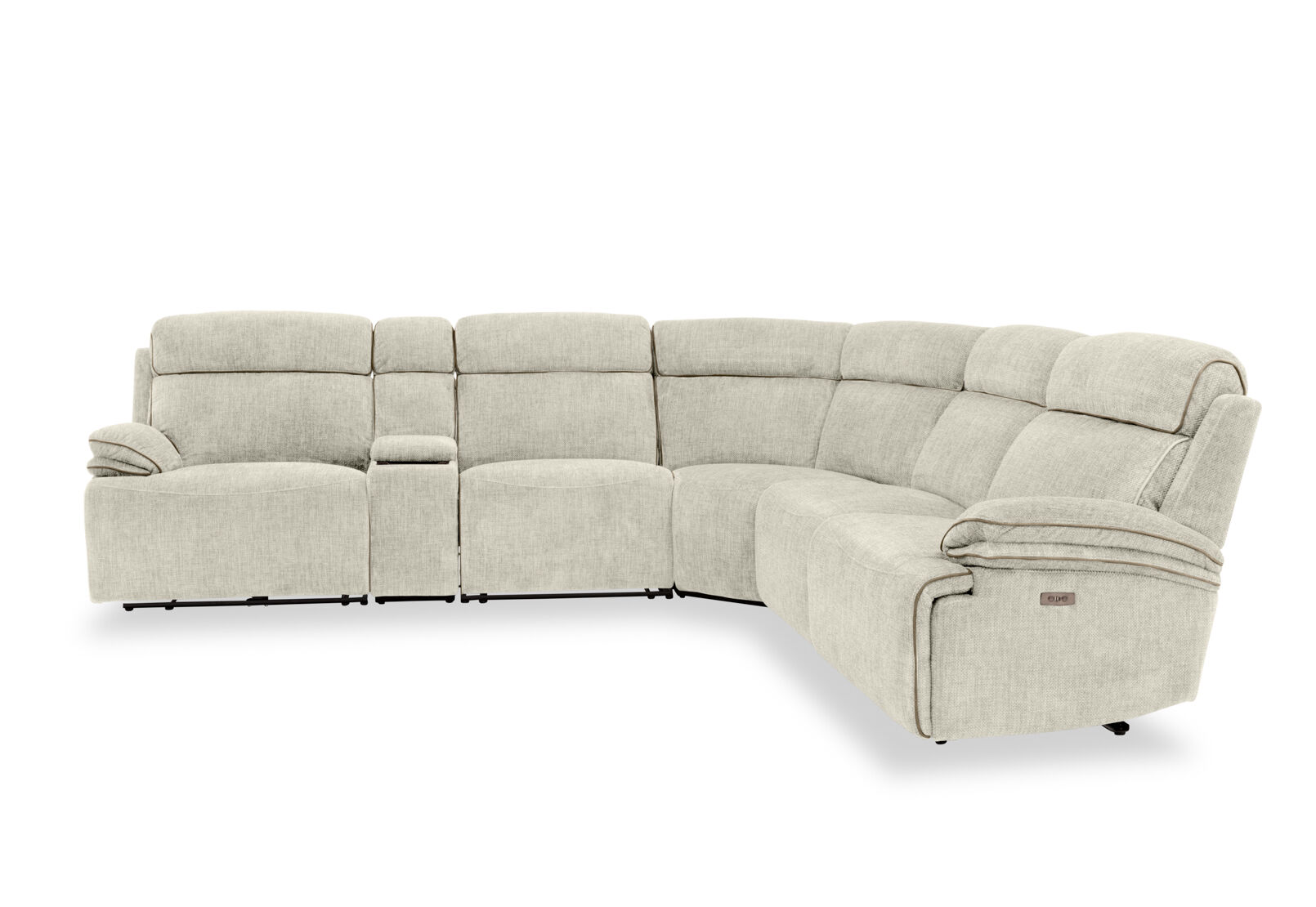 SEYMOUR FABRIC - 5 Seater Corner Lounge with LHF Console SEYMOUR FABRIC