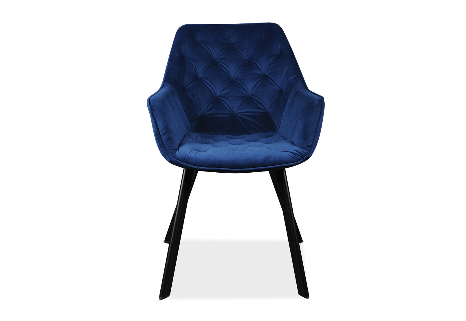 CLAREDON - Set of 2 Navy Dining Chairs CLAREDON