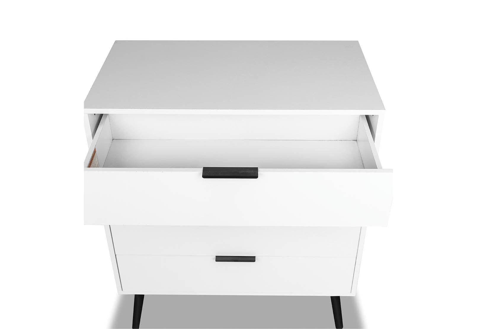 WHITE LEONARD 4 Drawer Tall Chest