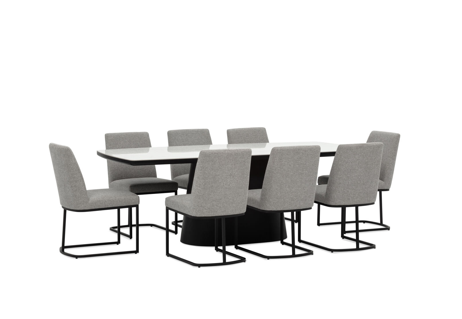DORVAL - 9 Piece Dining Suite with Nevis Chairs DORVAL