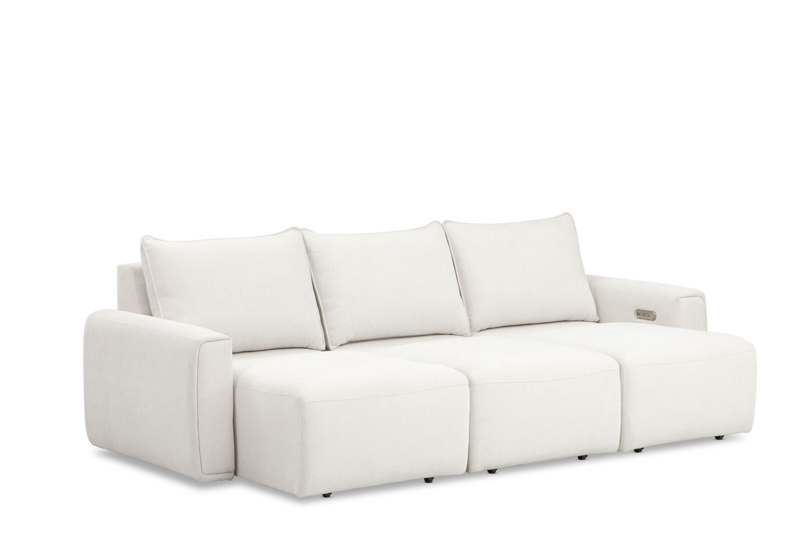 MIKAELA - 3 Seater with Sliding Electric Chaise MIKAELA