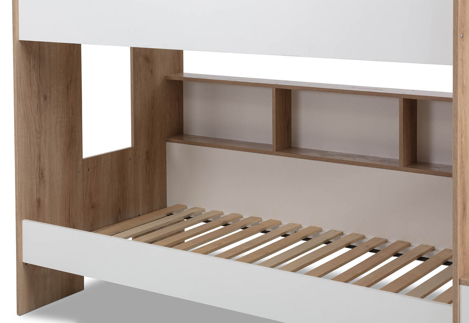 WHITE/NATURAL RYU Double Bunk Bed