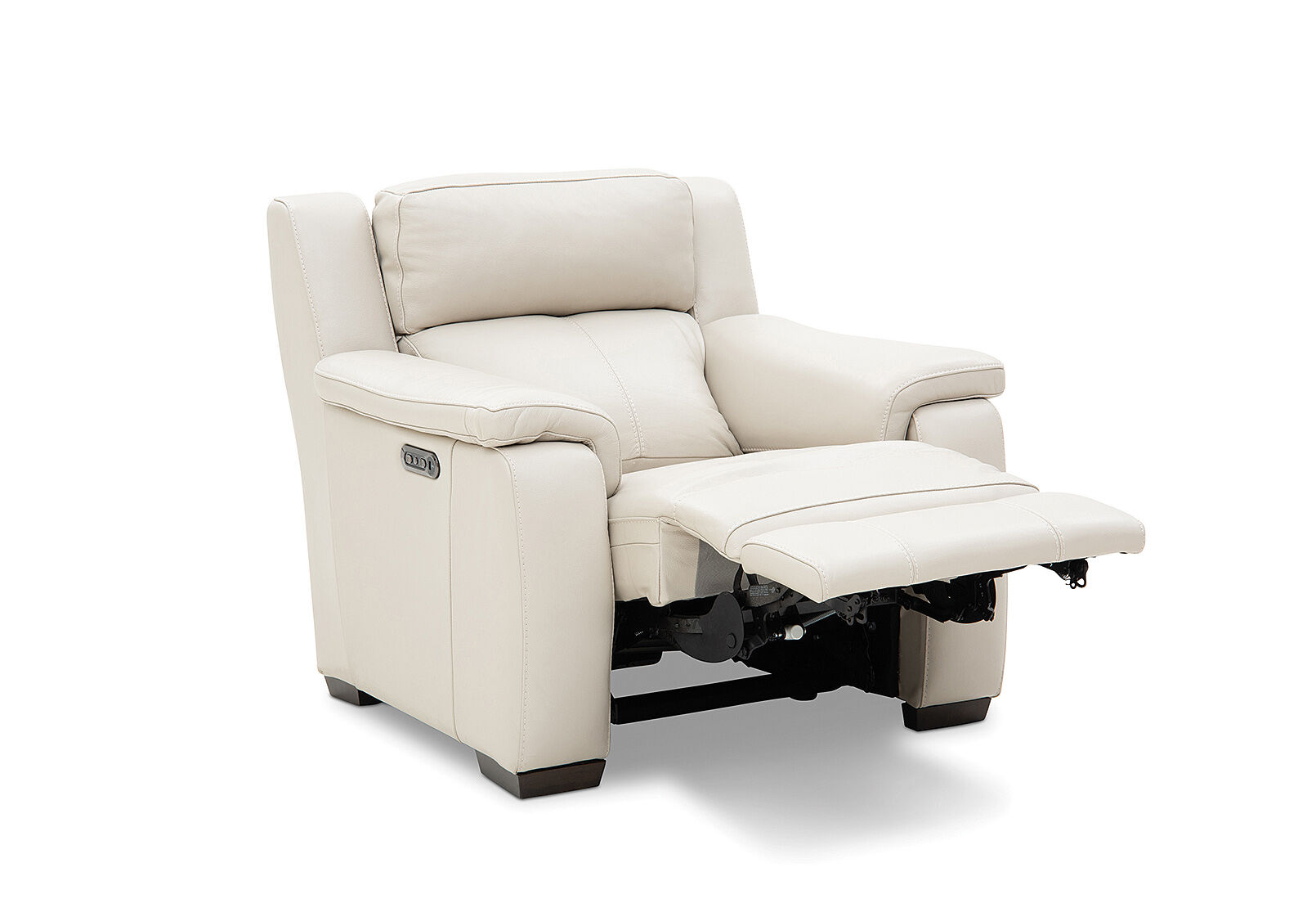 Beige Capello Leather Electric Recliner, Electric Leather Recliner