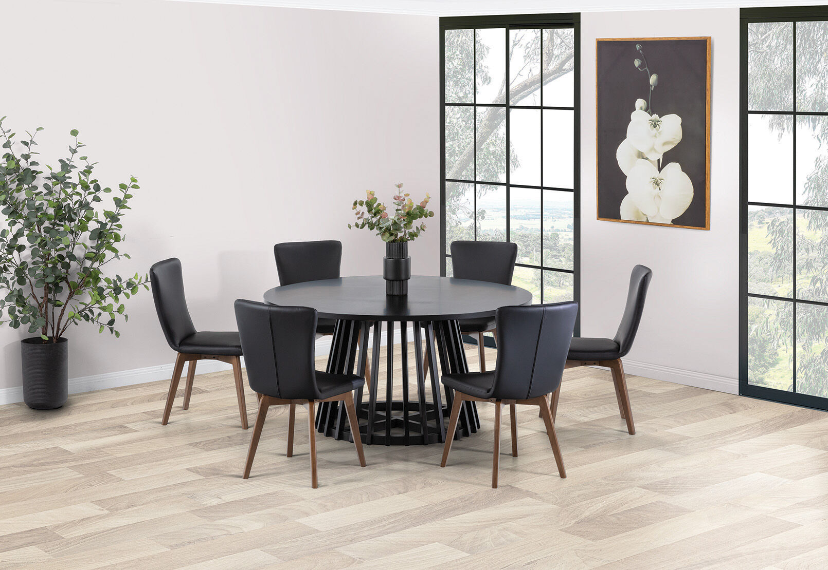 TORENTO - 7 Piece Dining Suite with Allcott Dining Chairs TORENTO
