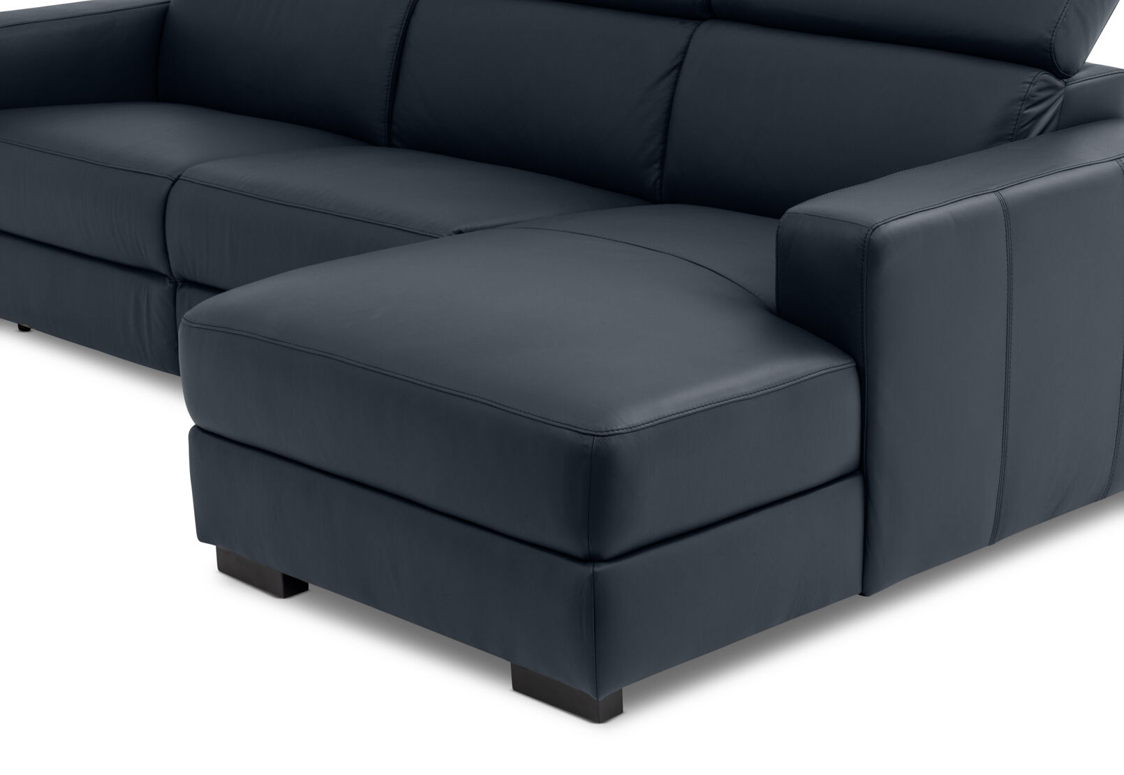 DAMIAN LEATHER - 3 Seater Sofa with RHF Chaise DAMIAN LEATHER