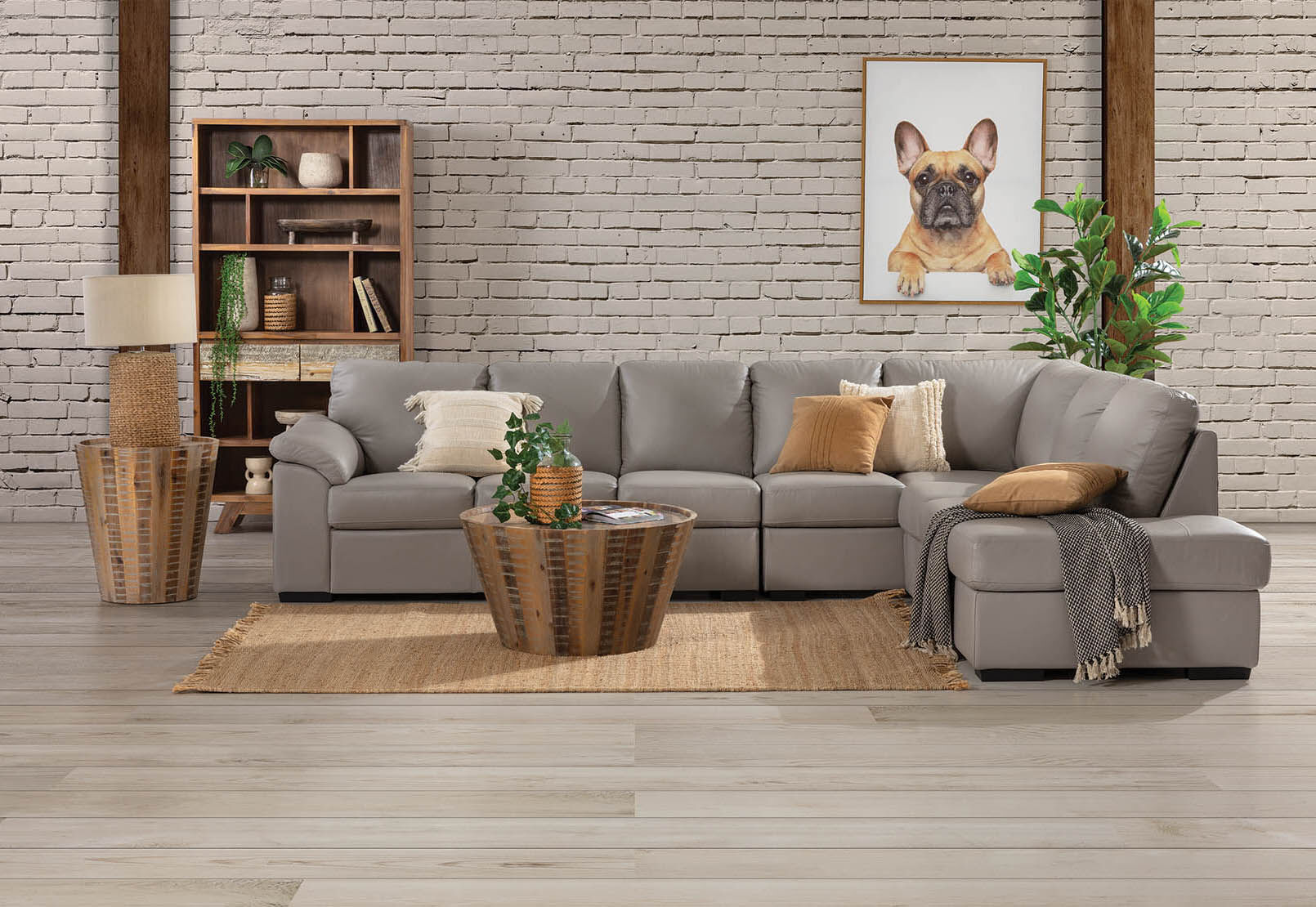 Amart leather corner lounge best sale