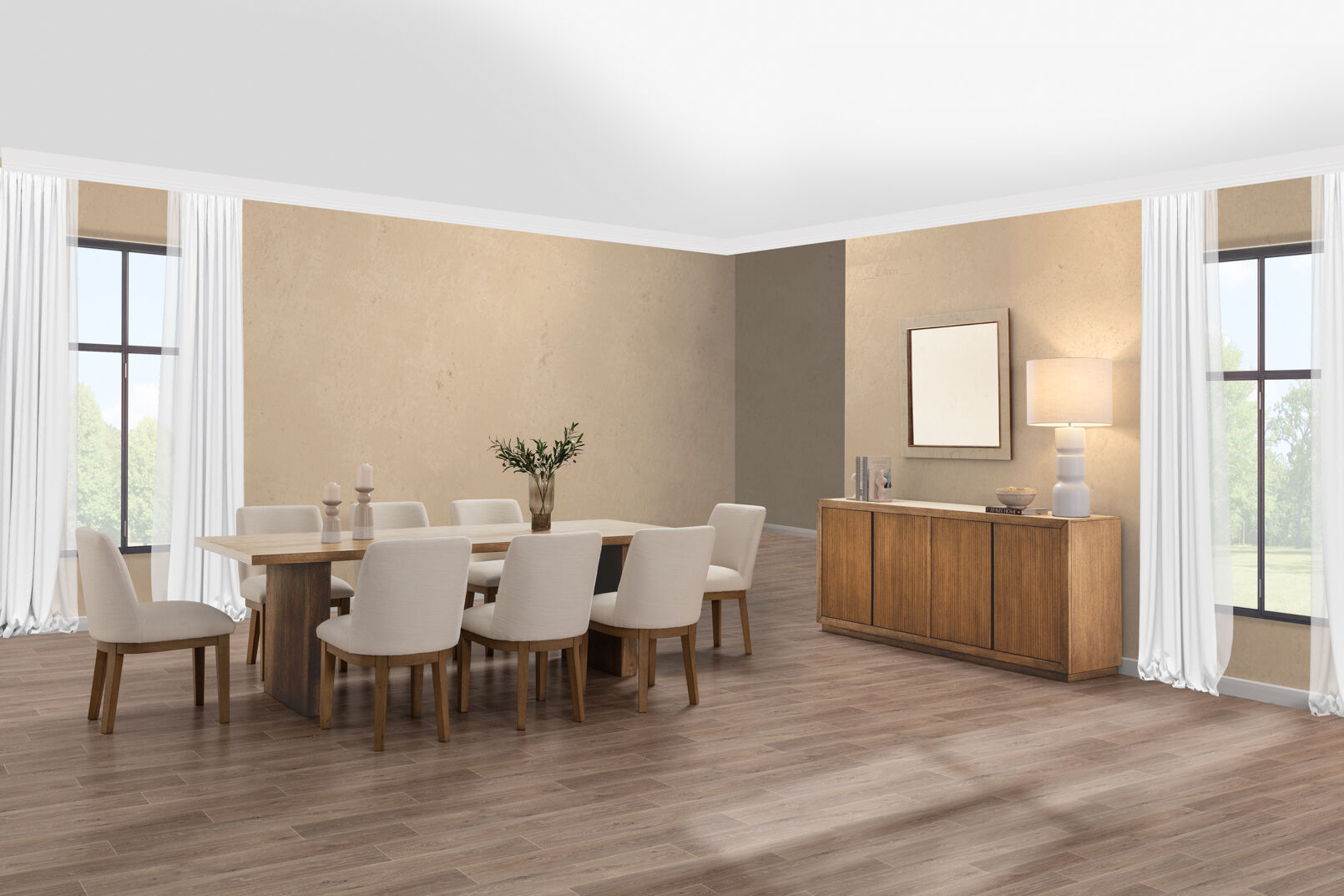 THORIN - 9 Piece Suite with Cora Dining Chairs THORIN