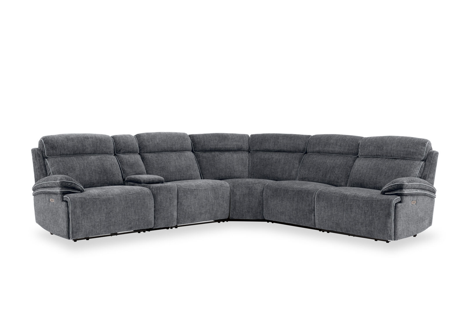 SEYMOUR FABRIC - 5 Seater Corner Lounge with LHF Console SEYMOUR FABRIC