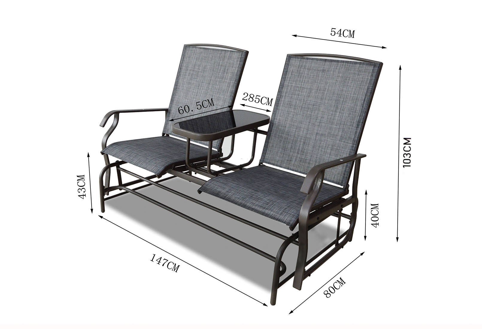 grey anthony grey 2 seat outdoor swing amart furniture