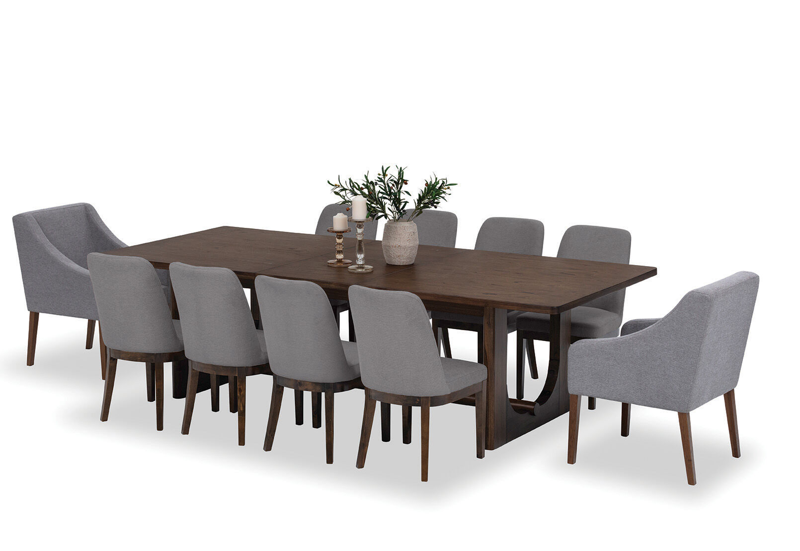 NICCOLO - 11 Piece Extension Dining Suite with 2 Volante and 8 Santino Dining chairs. NICCOLO