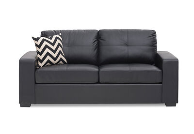DIAMOND - Leather-Look 2.5 Seater Sofa Bed