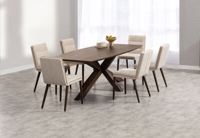 AUGUSTUS - 7 Piece Suite with Aslan Dining Chairs