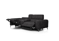 SINATRA FABRIC - Media 3 Seater with 2 Inbuilt Electric Recliners SINATRA FABRIC