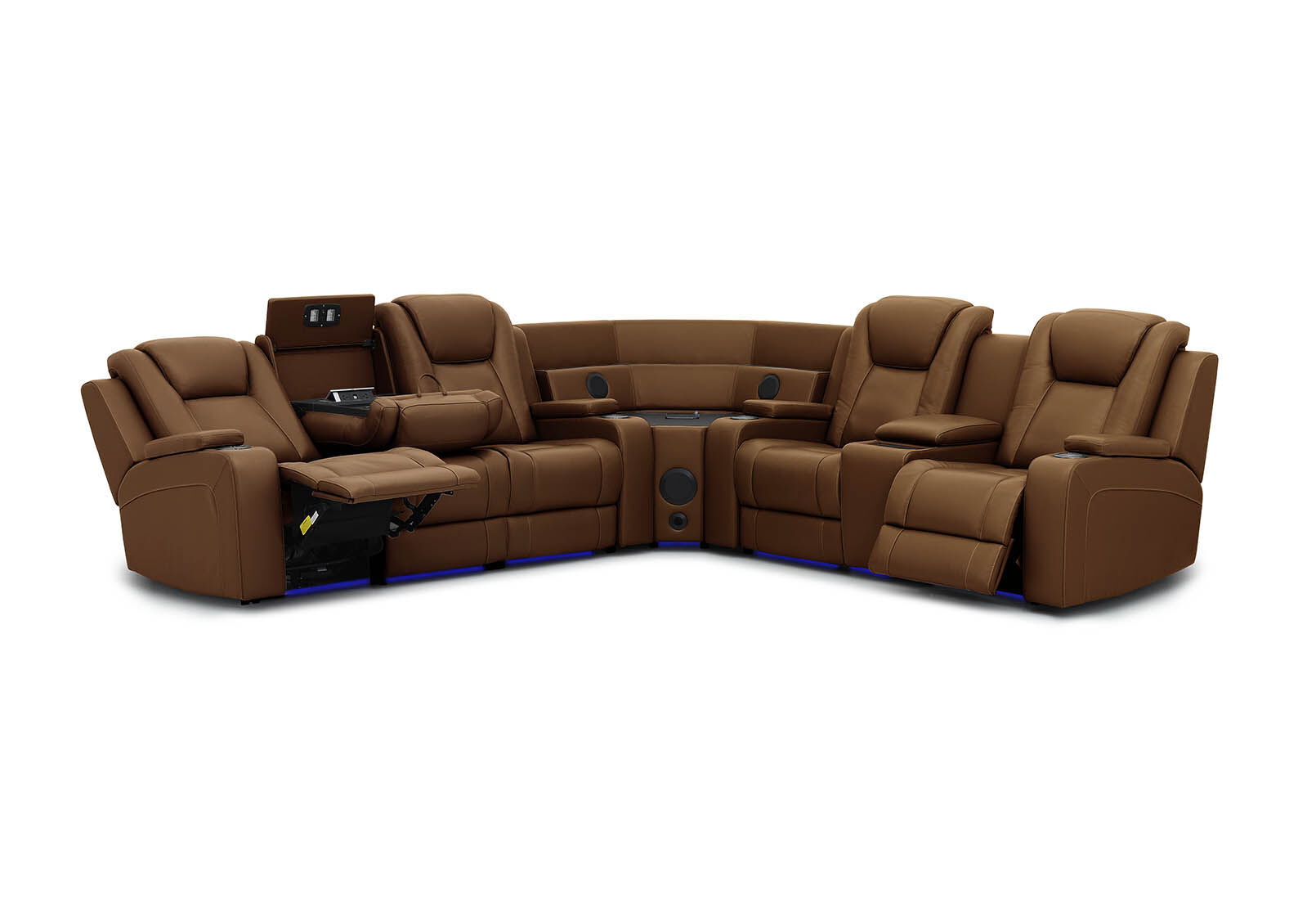 SENTINAL MK2 LEATHER - 5 Piece Corner with RHF Console SENTINAL MK2 LEATHER