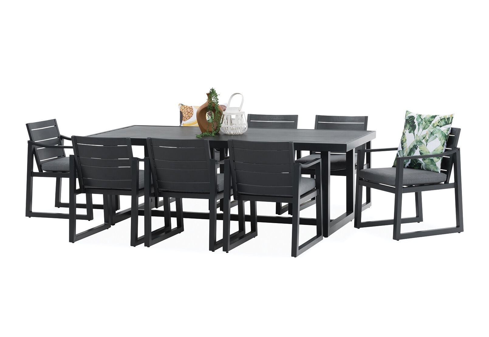 ZARIAH - 9 Piece Outdoor Dining Setting. ZARIAH