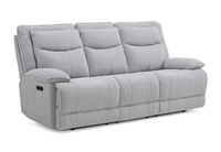HARLINGEN FABRIC - 3 Seater Electric Recliners with Drop Down Table HARLINGEN FABRIC