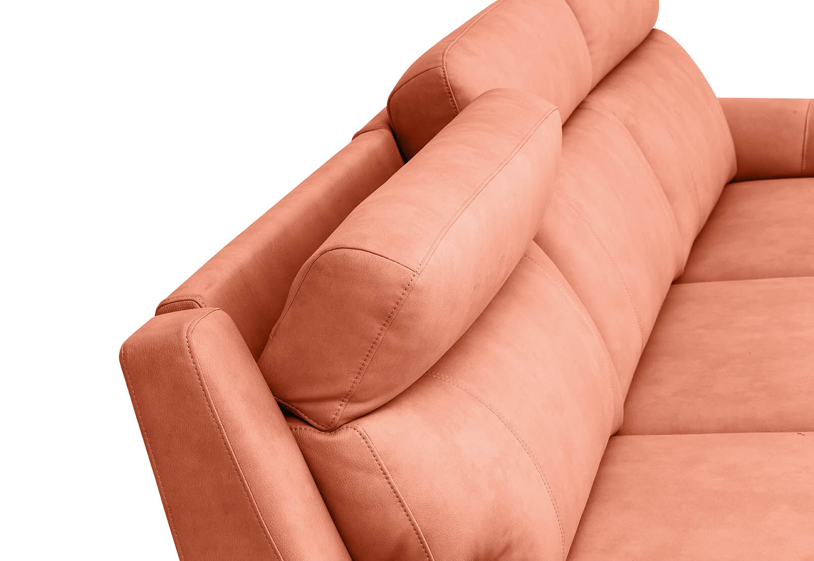 LYNCOLN - Fabric 3.5 Seat Right Hand Facing Chaise with Drop Down Table LYNCOLN