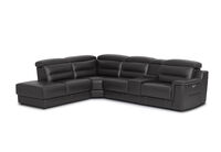 JEFFRIES LEATHER - Corner Lounge with LHF Chaise JEFFRIES LEATHER