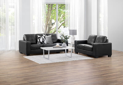 DIAMOND - Leather-Look Sofa Pair