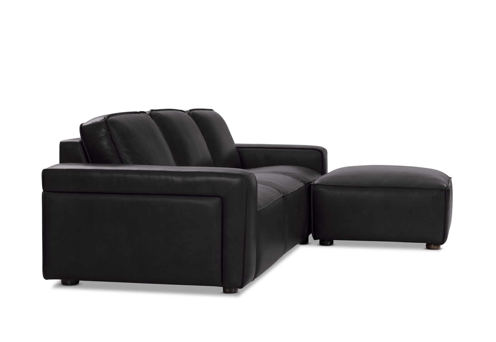 BARTELLE LEATHER - 3.5 Seater Sofa with Ottoman. BARTELLE LEATHER