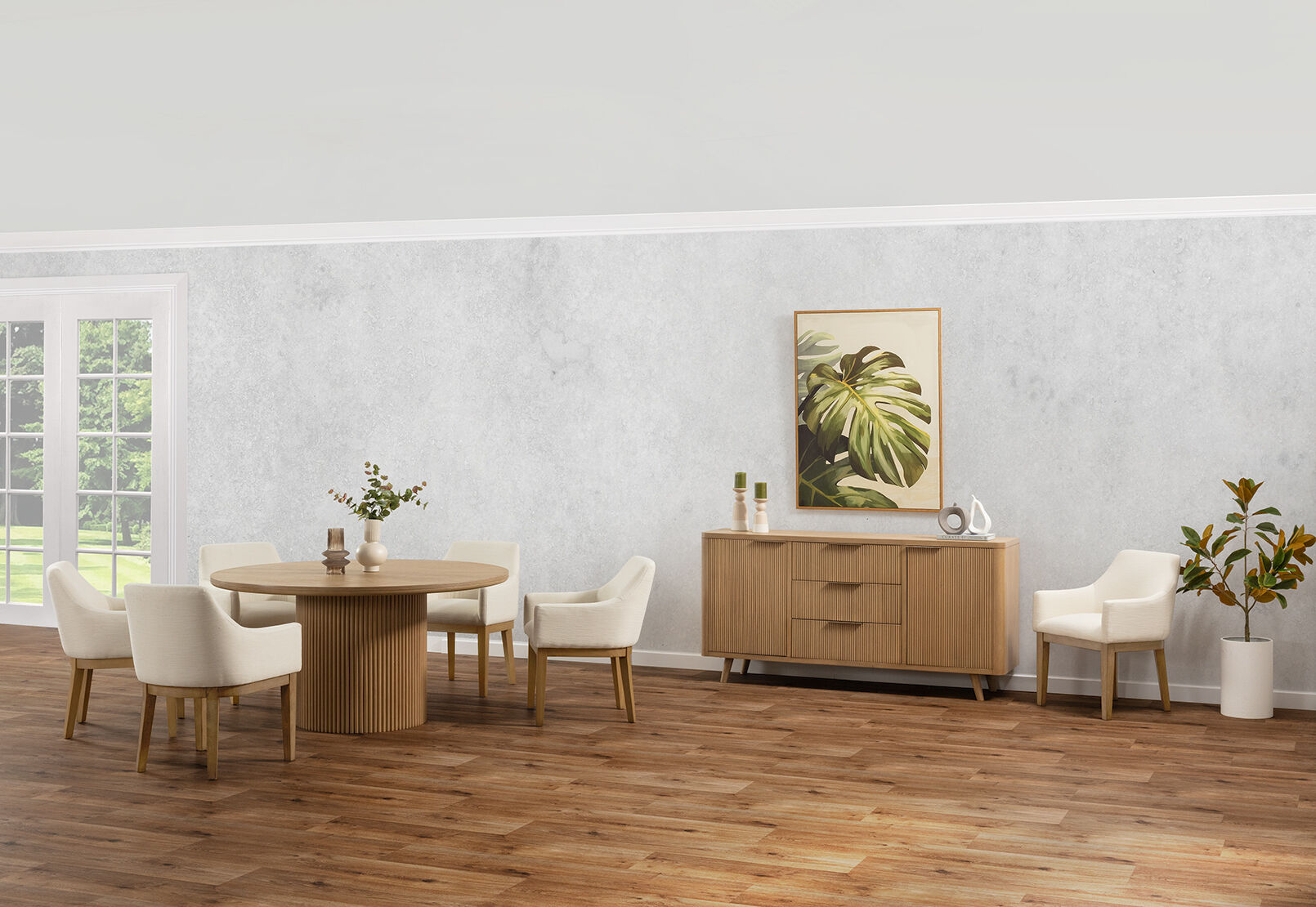 MIRAN - 7 Piece 1500 Dining Suite with Armondo Dining Chairs MIRAN
