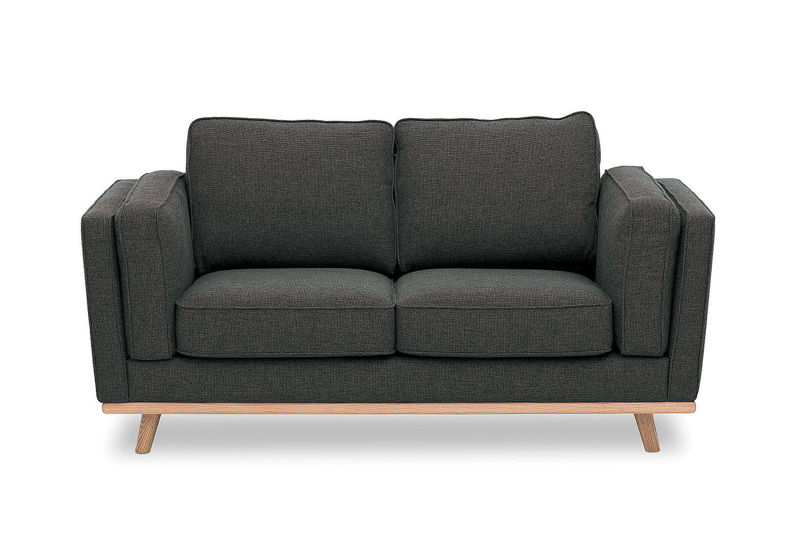 CHARCOAL LORAS Fabric 2 Seater Sofa